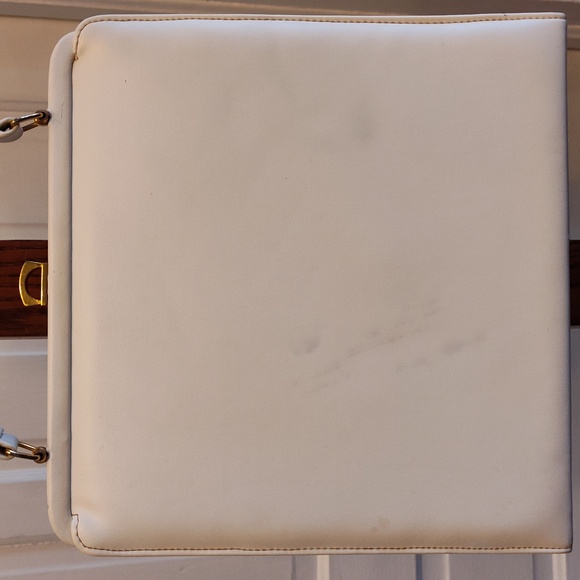 Vintage Needle Point Floral Purse, White - Picture 5 of 14
